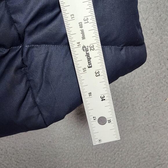 Eddie Bauer Coat Womens Medium Down Puffer Parka EB650 Faux Fur Hood 2-Way Zip - Picture 4 of 14